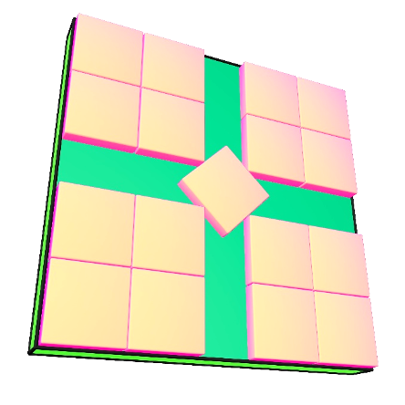 What you think 17 optimal tiles looks like: a tidy, symmetric guess